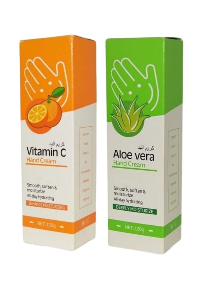 Generic - Moisturizing hand cream with vitamin C extract+ Moisturizing hand cream aloe vera extract - Image 1