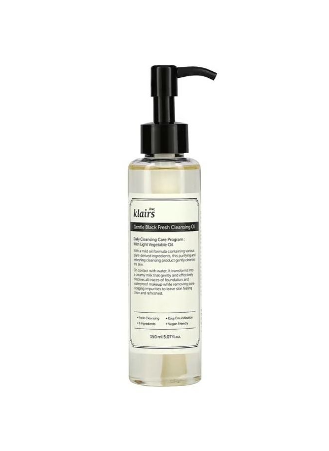 DEAR Dear Klairs Gentle Black Fresh Cleansing Oil 5.07 fl oz 