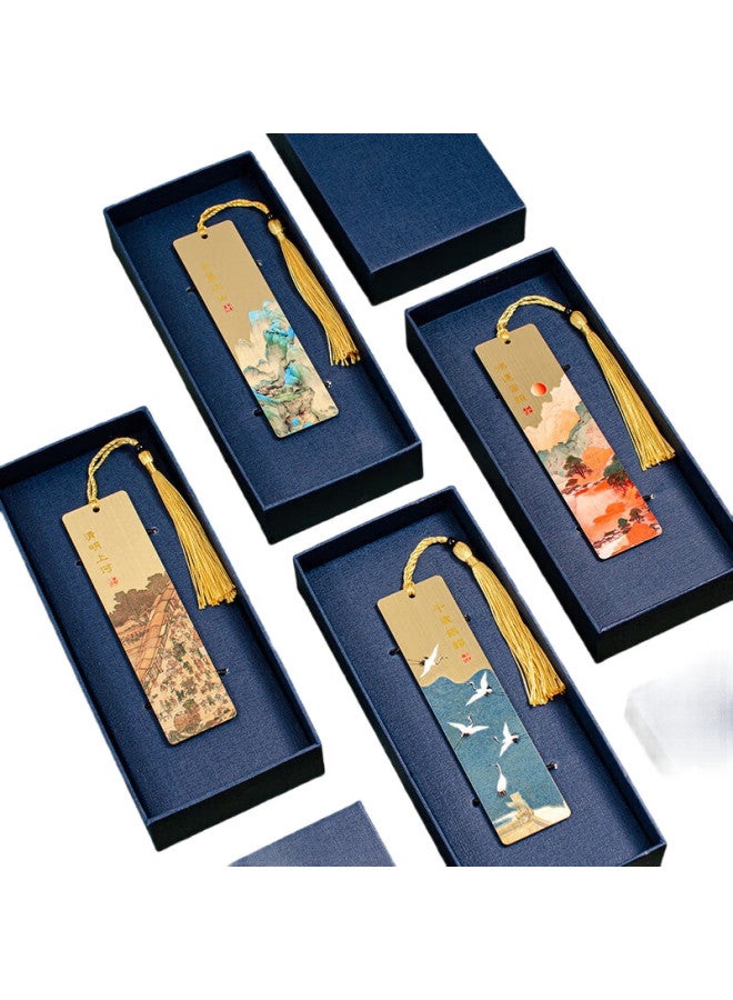 Tianse Brass Bookmark Gift Box, Chinese-Style Metal Gift Souvenir, Teacher'S Day Gift For Male And Female Teachers, Business Gift, Ts-5941, Good Fortune - Image 3