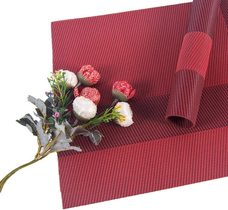 Rexmon EcoFriendly Place Mats Rectangular Dining Table Mates Washable PVC Place Mats Stain Heat Resistant NonSlip Place mat Pack of 6 pcs - Image 2