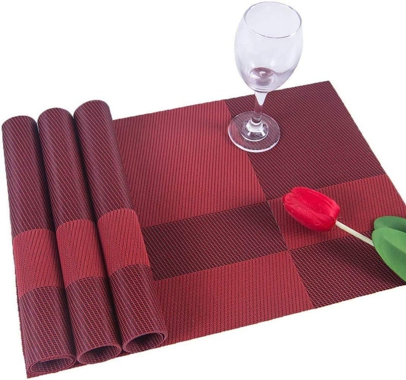 Rexmon EcoFriendly Place Mats Rectangular Dining Table Mates Washable PVC Place Mats Stain Heat Resistant NonSlip Place mat Pack of 6 pcs - Image 3