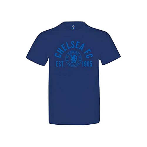Chelsea FC EST 1905 T-Shirt Authentic UK Merch (Large 42/44") Royal Blue - Image 5