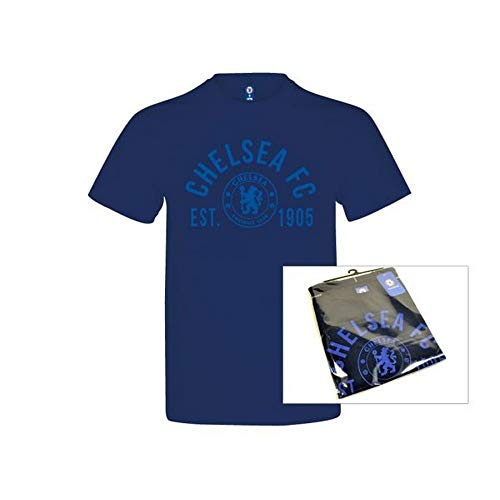 Chelsea FC EST 1905 T-Shirt Authentic UK Merch (Large 42/44") Royal Blue - Image 2