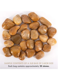 Generic River Rocks Pebbles 5-8cm for Plants Natural Decorative Polished Stones for Planters Succulent Rocks 5LB (2.25KG)  - Image 3