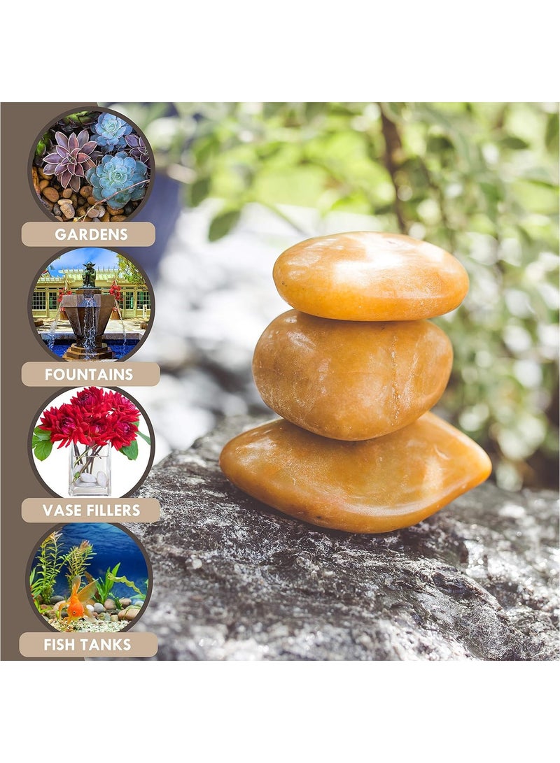 Home zone River Rocks Pebbles 5-8cm for Plants Natural Decorative Polished Stones for Planters Succulent Rocks 5LB (2.25KG) - Image 5