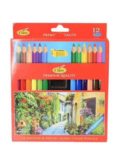 12-Piece Jumbo Colour Pencil Set Multicolour