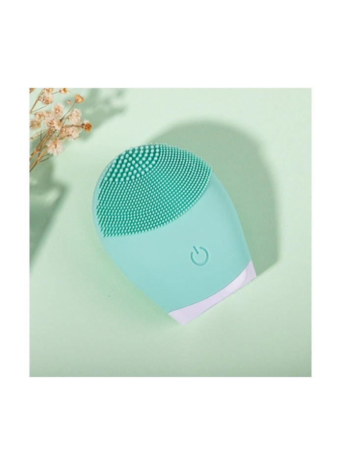 أوريتي فرشاة الوجه لفرشاة السيليكون مدلك الجلد منظف المسام العميقة تقشير لطيف والتدليك-الأخضر - Image 3