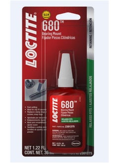 Loctite LOCTITE 680 High Strength Bearing Mount For Relaxed Fits, O.E.M. Specified, Anaerobic, High Strength, Medium Viscosity, Slip Fit Assemblies | 36 ml. Bottle (PN: 2301375) 