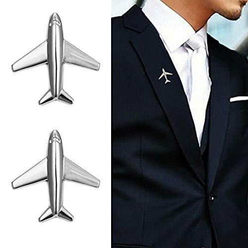 SaiDian 2 Pcs Airplane Brooch Pin Plane Smile Small Aircraft Brooch Lapel Pins Collar Badge for Backpack Shirt Bag Accessories - Image 4