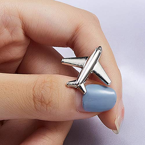SaiDian 2 Pcs Airplane Brooch Pin Plane Smile Small Aircraft Brooch Lapel Pins Collar Badge for Backpack Shirt Bag Accessories - Image 3