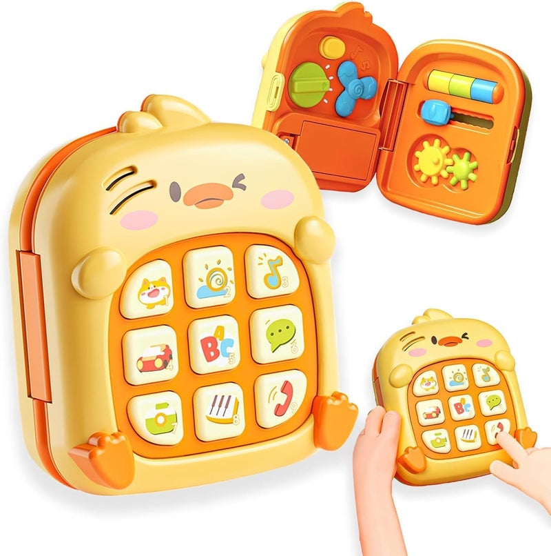 COUOMOXA Duck Baby Music Toy for Toddler 13 Years Old Kids Sensory Busy Board Montessori Early Educational Toy for 91218 Month Age Travel Game Christmas Birthday Gift for Boys Girls - Image 3