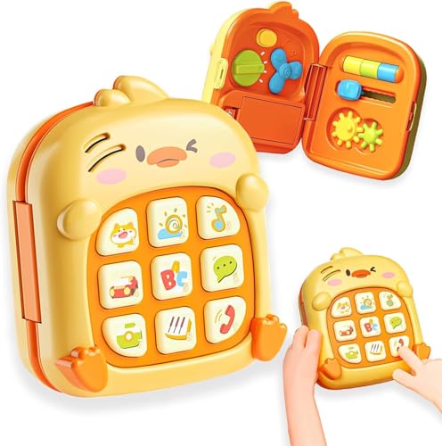 COUOMOXA Duck Baby Music Toy for Toddler 13 Years Old Kids Sensory Busy Board Montessori Early Educational Toy for 91218 Month Age Travel Game Christmas Birthday Gift for Boys Girls - Image 1