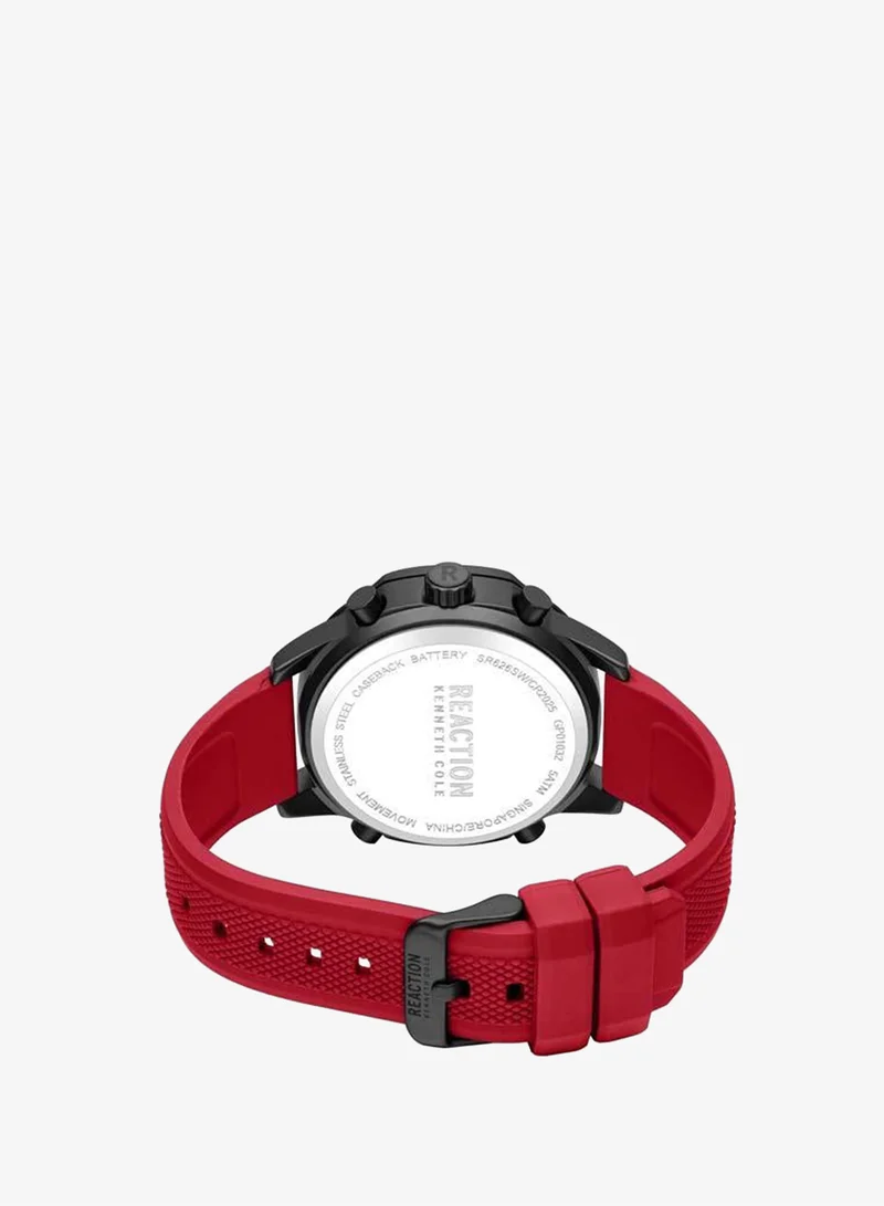 Kenneth Cole Reaction red Black Dial Red Silicone Strap Analog-digital Watch for Men, 46mm for Men | Best Price UAE
