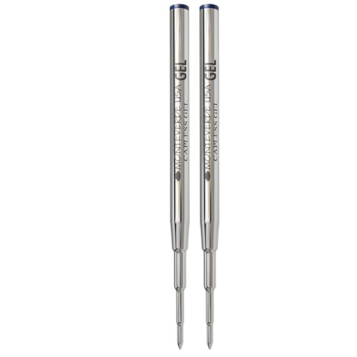 Monteverde USA Capless Gel Refills to Fit Montblanc Ballpoint Pens, Medium Point, Blue/Black Ink, 2-Pack – Smooth and Reliable Writing Solution - Image 1