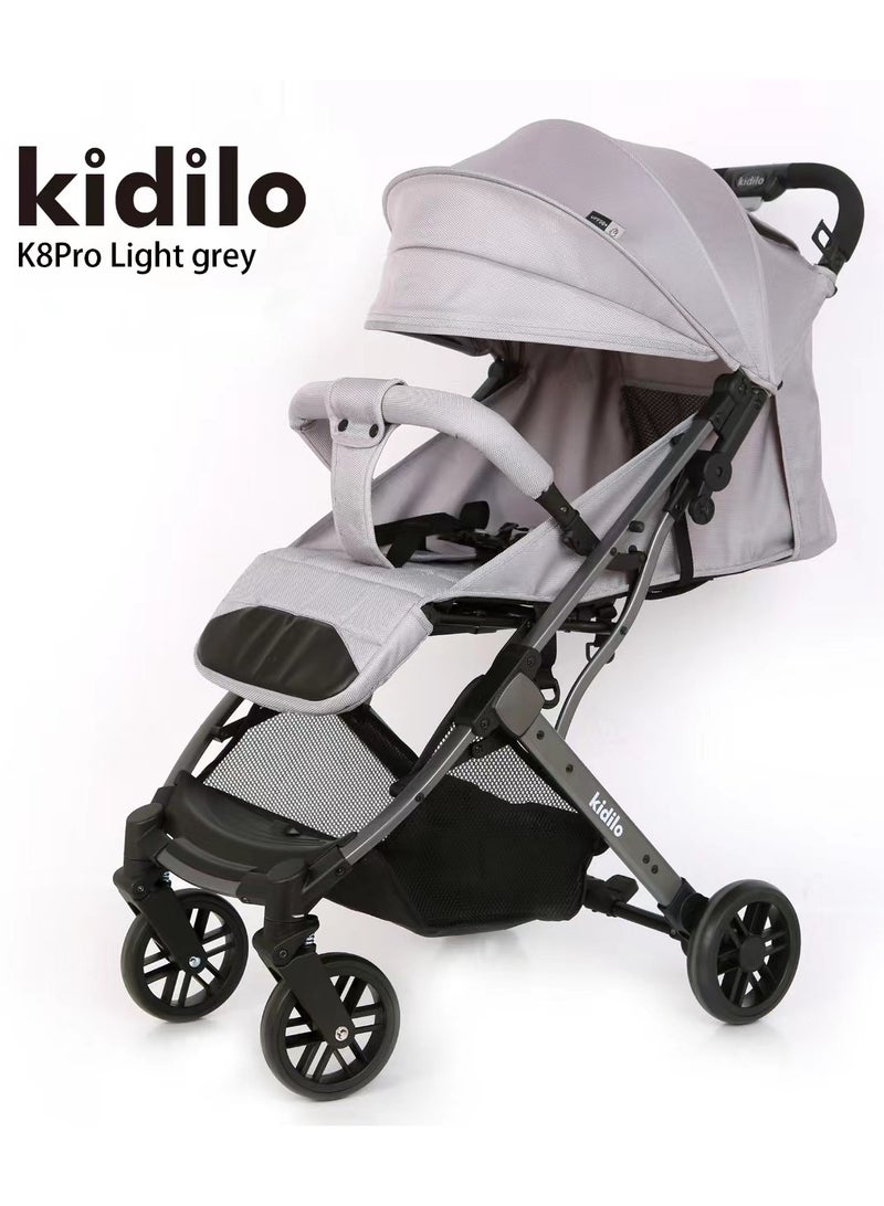 Kidilo عربة أطفال - عربة خفيفة الوزن ومريحة وقابلة للطي للأطفال والرضع | معدات سفر مثالية للأطفال، عربة مظلة