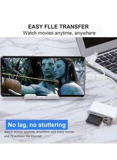 Oasisgalore 3-in-1 White SD Card Reader, USB OTG Adapter for iPhone, USB-C, USB-A Devices, Portable Camera Adapter  - Image 4