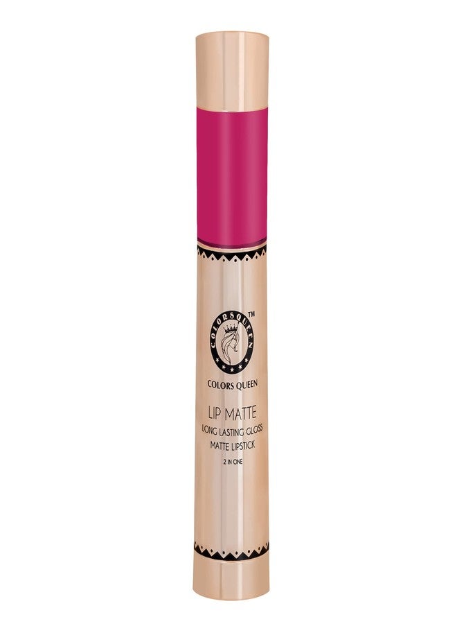 Colors Queen 2 in 1 Matte Lipstick | Lip Matte | Long Lasting Gloss, Waterproof, Non Transferable | (28 - Coral Pink, 8g) - Image 4