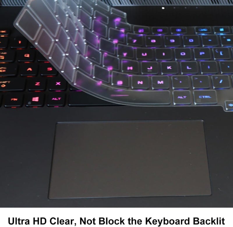 Casoshield Ultra Thin TPU Keyboard Cover for 2024 2023 ASUS ROG Strix G16 G614JVR/JIR/JVR/JIR G634JY G634JZ, Rog Strix Scar 16 G634JZR G634JYR 16 inch, Clear - Image 3
