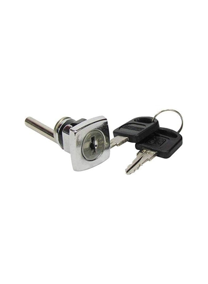 KNP File Cabinet Lock For Drawers Cylinder Drawer Locks Chrome-Finish Zinc Alloy Replacement Cabinet Secure Locks Drawers Locks for Door Mailbox Drawers Right-side
