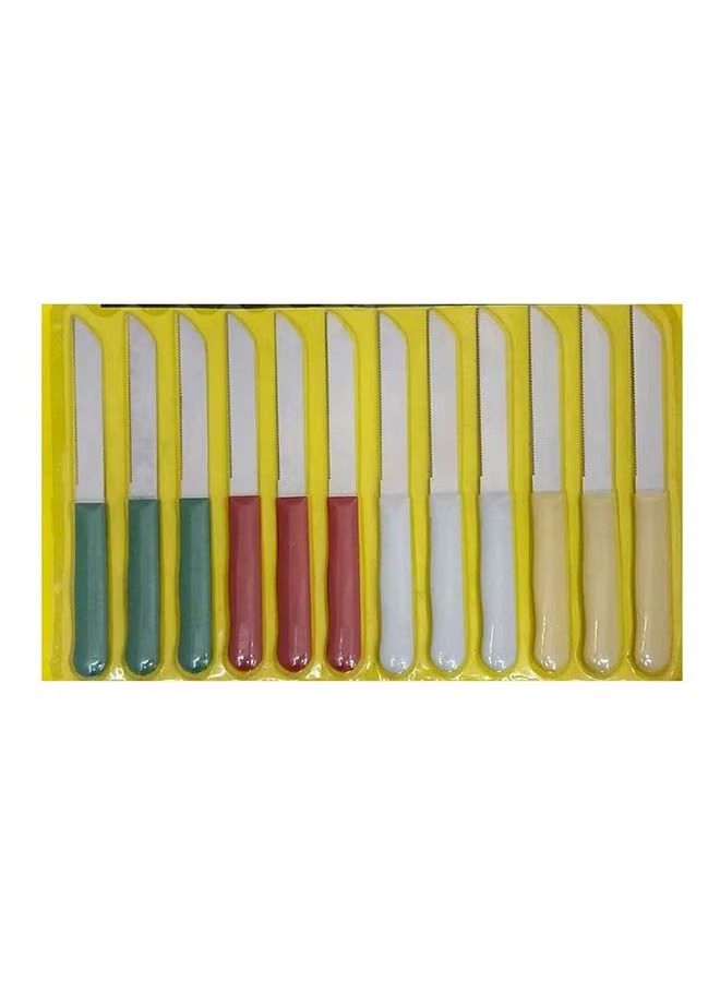 12-Piece Kitchen Knives Set Multicolour