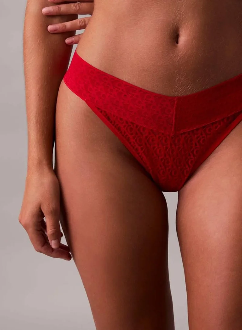 Calvin Klein Adrenaline Rush Low Rise Thong - Icon Logo Lace for Women | Best Price UAE