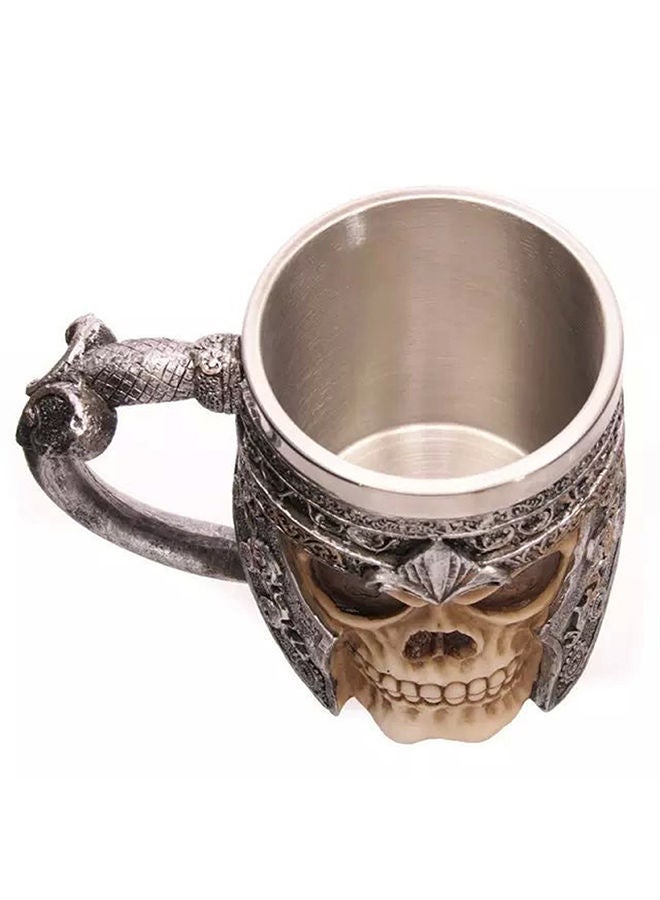 NIBEMINENT Stainless Steel Creative 3D Skull Mug Brown/Silver - Image 2