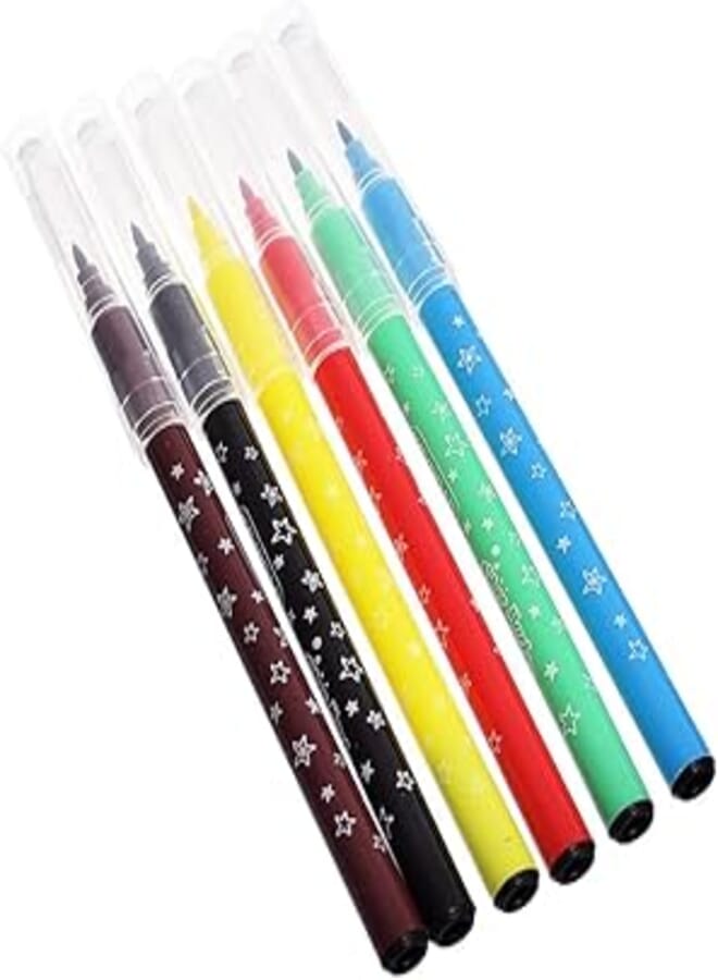 Keyroad 6 colors fiber marker pen/color box KR971588(1 piece)