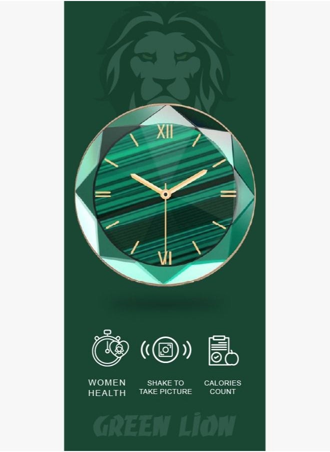GREEN LION - Swarovski Smart Watch- Green - Image 1