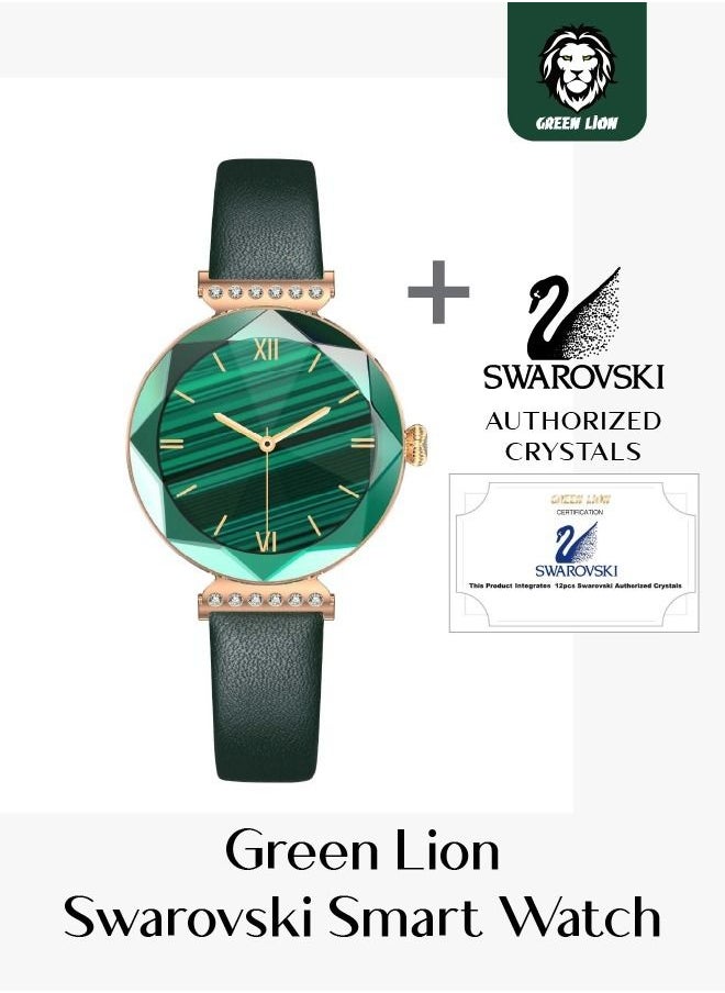 GREEN LION - Swarovski Smart Watch- Green - Image 1