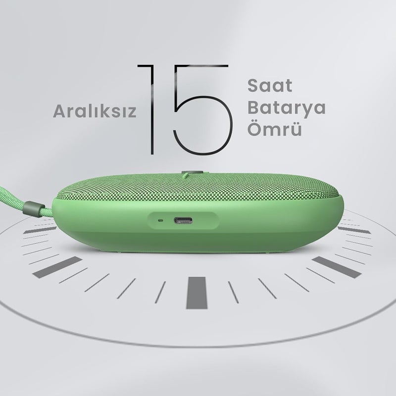 هاي فيوتشر مكبر صوت لاسلكي ASCENDO 20W – تصميم فائق النحافة، بلوتوث 5.3، مقاوم للماء IPX7، اقتران وتشغيل، عمر بطارية 15 ساعة، مكبر صوت محمول للاستخدام الخ��رجي بصوت قوي، وردي، HBB10 - Image 4