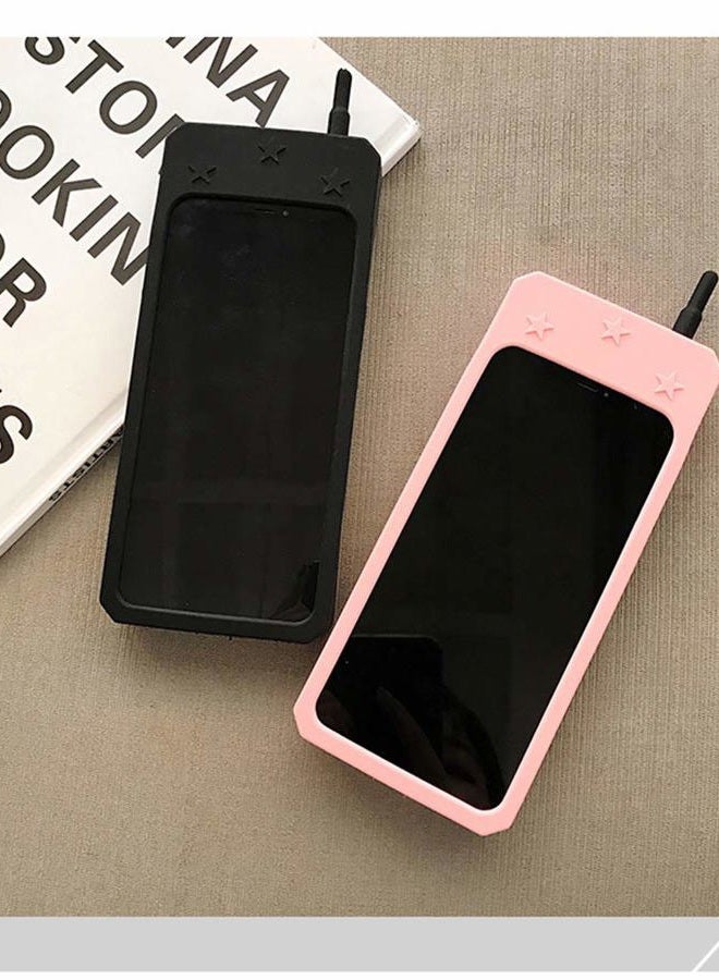 UnnFiko 3D Silicone Case Compatible with iPhone 15 Pro Max, Retro Classic Creative Soft Rubber Bumper Cover Cool Fun Thick Protective Stand Case (Retro Cellphone Black, iPhone 15 Pro Max) - Image 5