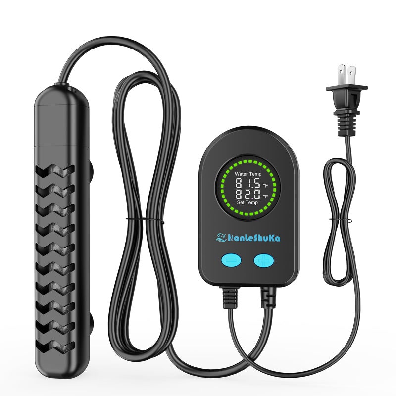 سخان حوض السمك الغاطس من هانليشوكا 100 واط / 200 واط / 300 واط / 500 واط، سخان حوض السمك مع حماية من درجات الحرارة العالية وسخان حوض السلاحف مع إيقاف تشغيل تلقائي عند مغادرة مياه البحر أو المياه العذبة. - Image 1