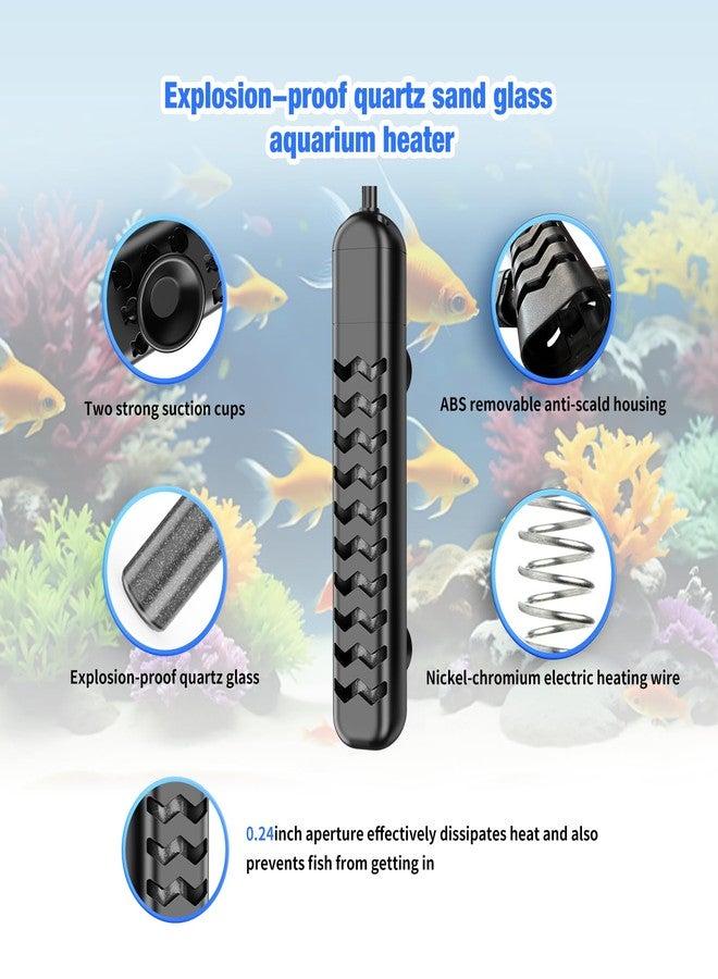 سخان حوض السمك الغاطس من هانليشوكا 100 واط / 200 واط / 300 واط / 500 واط، سخان حوض السمك مع حماية من درجات الحرارة العالية وسخان حوض السلاحف مع إيقاف تشغيل تلقائي عند مغادرة مياه البحر أو المياه العذبة. - Image 3