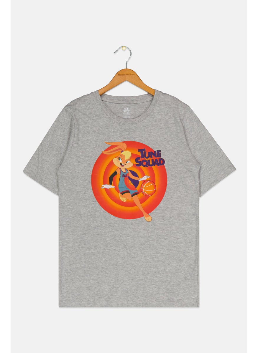 Space Jam Kids Boy Graphic Print T-Shirt, Grey  - Image 1