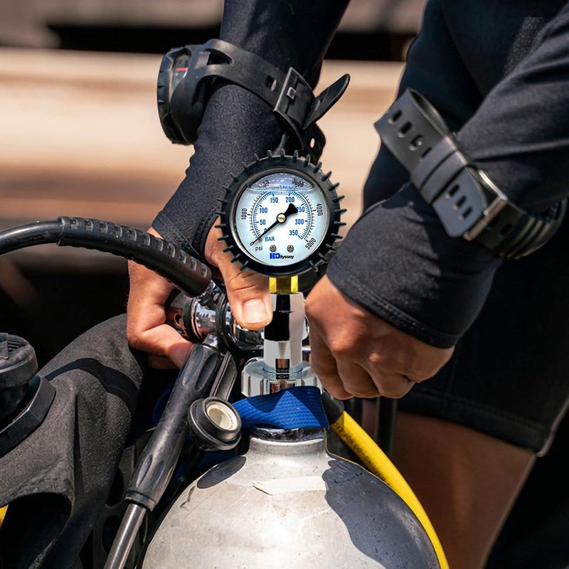 H2ODYSSEY Din Pressure Tester - Scuba Diving Pressure Gauge - Image 4