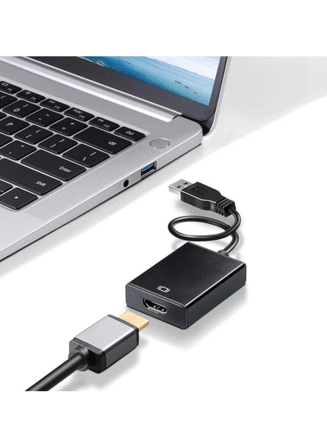 erorex USB to HDMI Adapter, USB 3.0 to HDMI Cable Multi-Display Video Converter- PC Laptop Windows 7 8 10,Desktop, Laptop, PC, Monitor, Projector, HDTV[Not Support Mac,Chromebook]  - Image 3