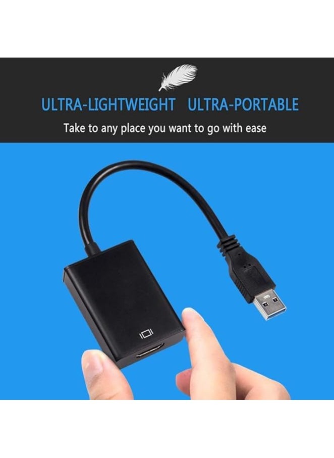 erorex USB to HDMI Adapter, USB 3.0 to HDMI Cable Multi-Display Video Converter- PC Laptop Windows 7 8 10,Desktop, Laptop, PC, Monitor, Projector, HDTV[Not Support Mac,Chromebook]  - Image 4