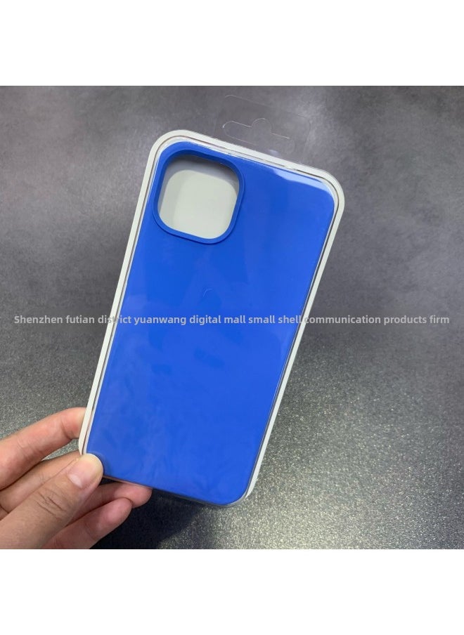 Generic For Iphone16 Liquid Silicone Phone Case For Iphone 16Pro Max/16Pro Full Covering Drop-Resistant Protective Case-Color:Deep Lake Blue [with Logo]-Applicable Model:For Iphone16e [sealed Packaging]  - Image 1