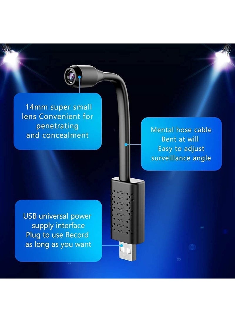 Generic Panoramic 1080p Full HD USB Universal Interface Flexi Neck Camera, Supports Micro SD Card RC6 Recording Camera  - Image 3