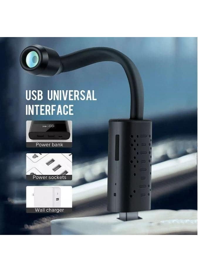 Generic Panoramic 1080p Full HD USB Universal Interface Flexi Neck Camera, Supports Micro SD Card RC6 Recording Camera  - Image 4