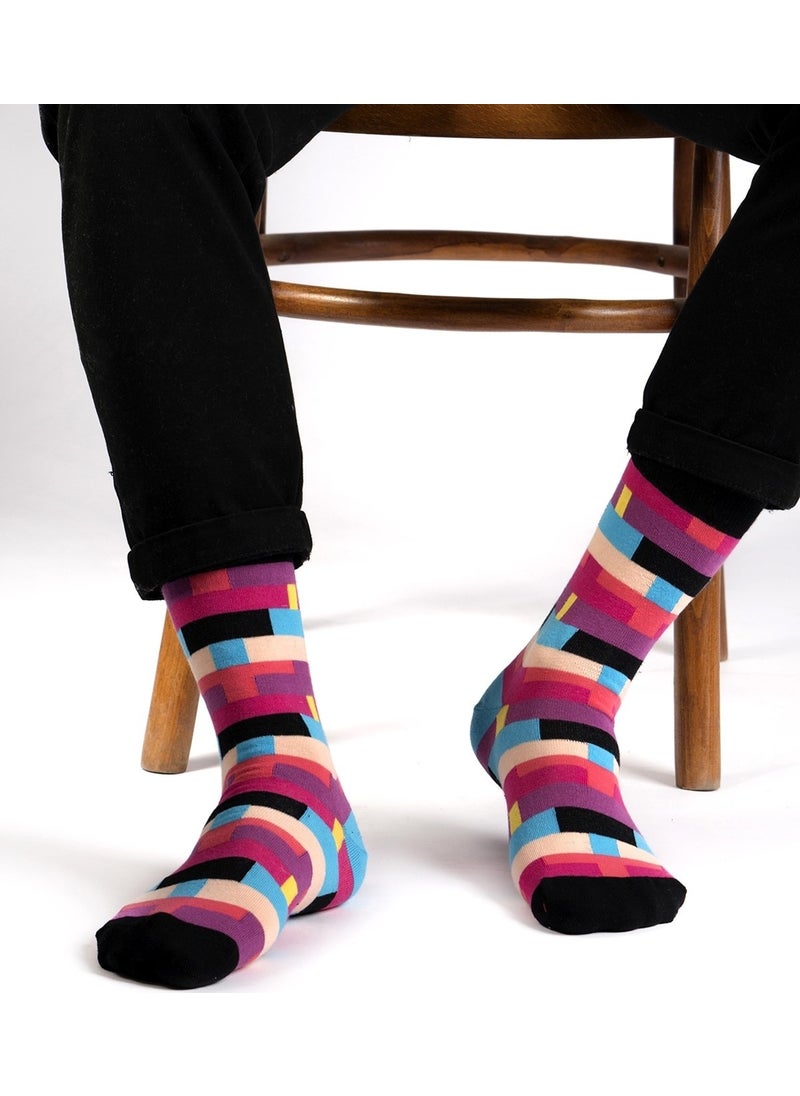 Ozzy Socks - Box Patterned Socks - Image 1