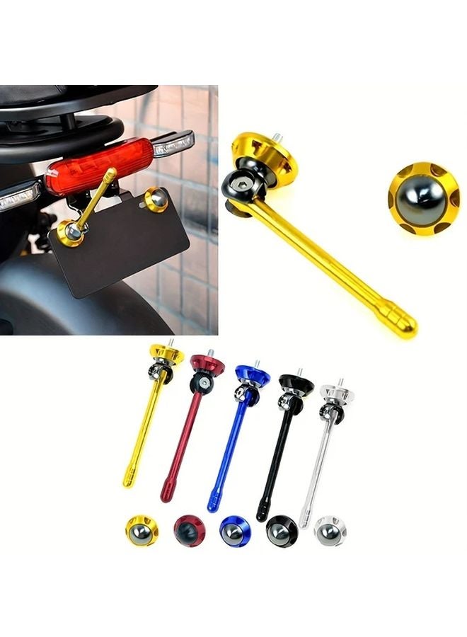 Black Universal License Plate Screws Car Motorcycle Decorative Bolts - Image 2