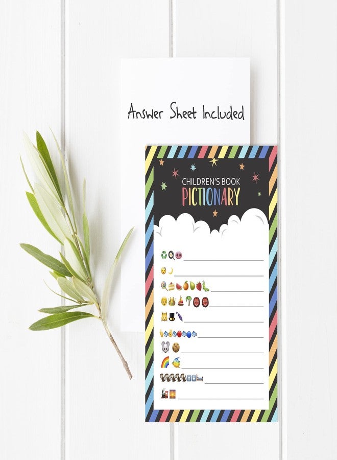 Inkdotpot مجموعة إنكدوتبوت من 50 قطعة، مجموعة لوازم حفلات استقبال المولود، كتب أطفال، لعبة بيكشنري، ألعاب حفلات استقبال المولود، أنشطة، زينة، لوازم حفلات بألوان قوس قزح - Image 5