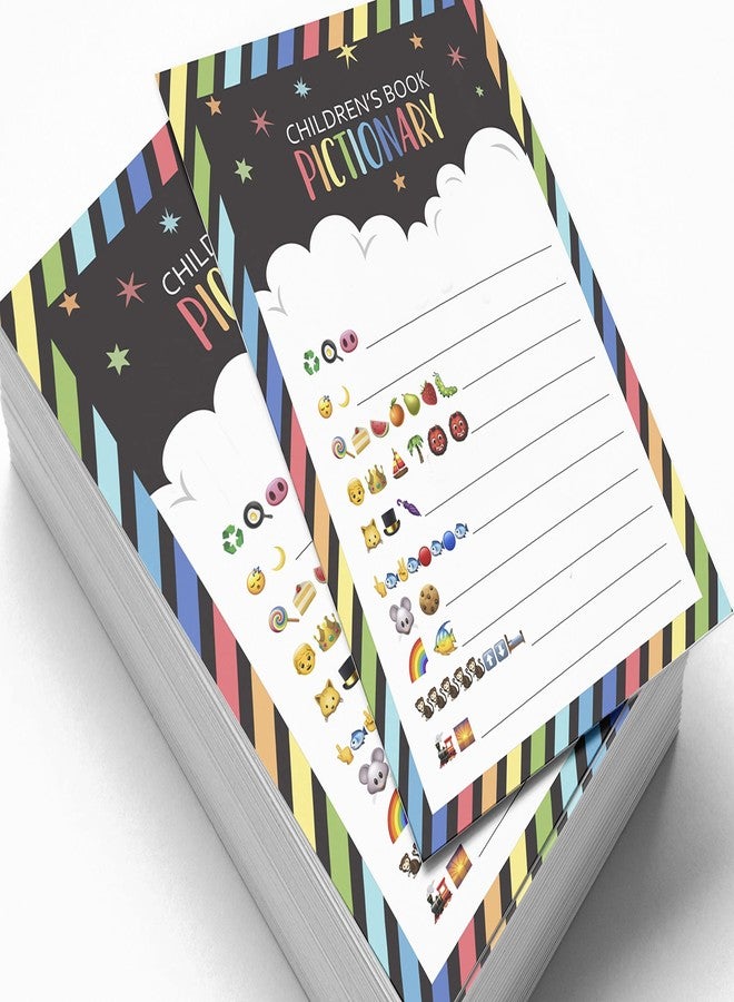 Inkdotpot مجموعة إنكدوتبوت من 50 قطعة، مجموعة لوازم حفلات استقبال المولود، كتب أطفال، لعبة بيكشنري، ألعاب حفلات استقبال المولود، أنشطة، زينة، لوازم حفلات بألوان قوس قزح - Image 3