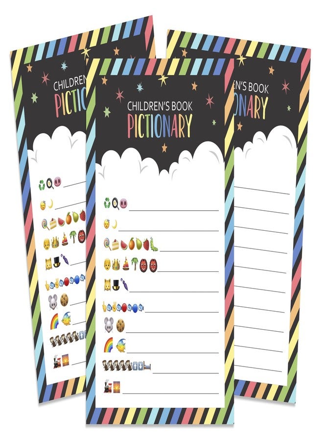 Inkdotpot مجموعة إنكدوتبوت من 50 قطعة، مجموعة لوازم حفلات استقبال المولود، كتب أطفال، لعبة بيكشنري، ألعاب حفلات استقبال المولود، أنشطة، زينة، لوازم حفلات بألوان قوس قزح - Image 1