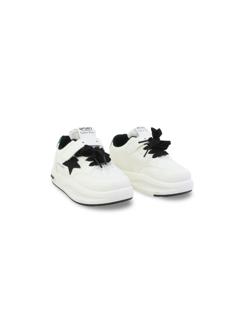 Unisex Leather Sneakers – Star Print - Image 1