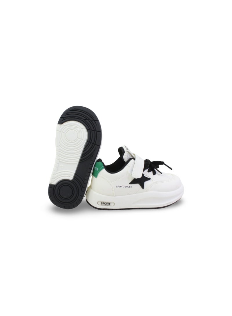 Unisex Leather Sneakers – Star Print - Image 3