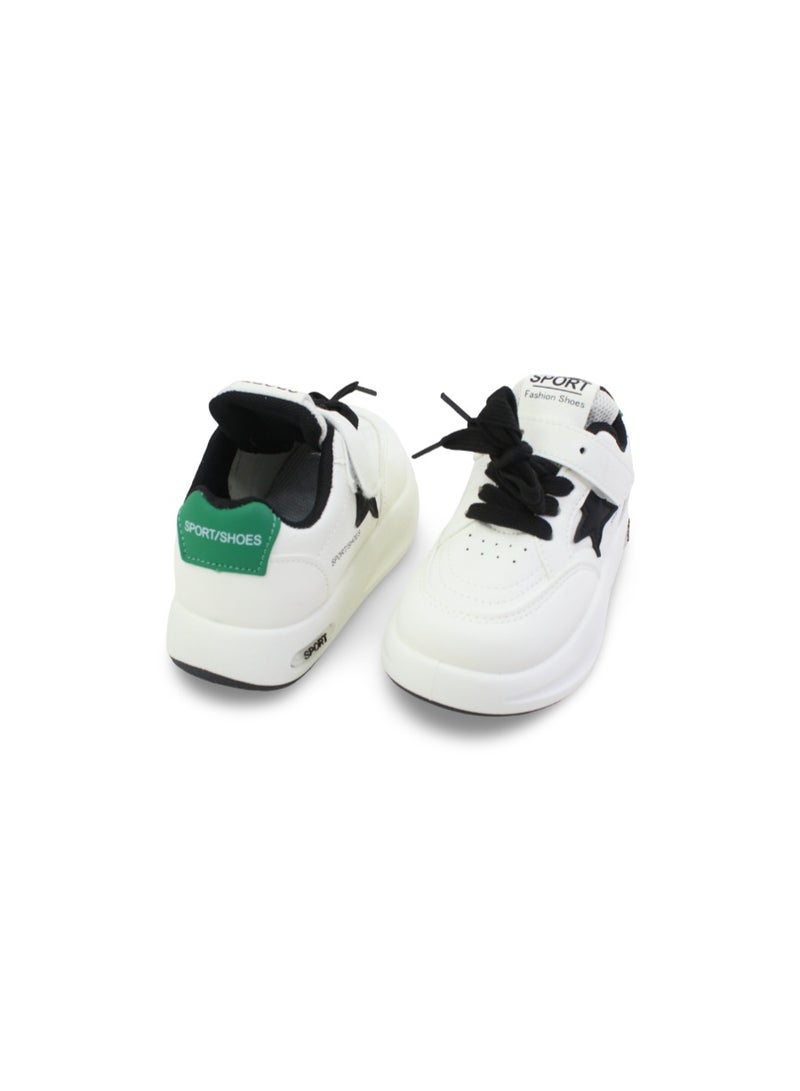 Unisex Leather Sneakers – Star Print - Image 2