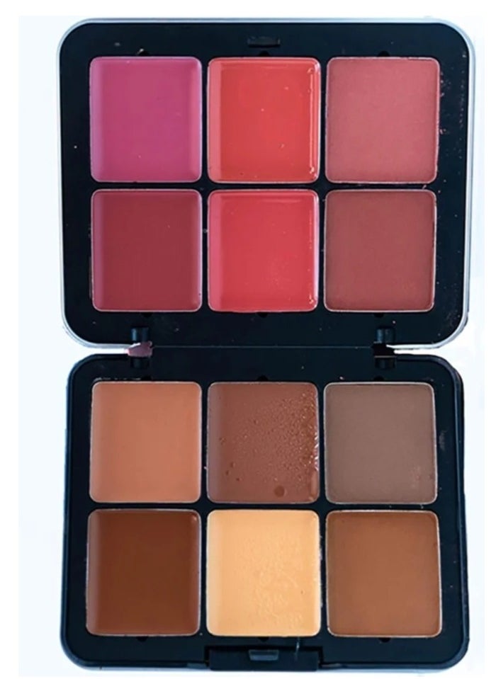 Might Cinema - Might Cinema Palette Blusher & Contour 2x1 Creamy and Powder - 12 Color - Image 1