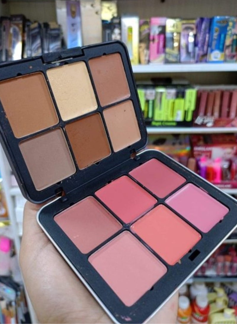 Might Cinema Palette Blusher & Contour 4x1 Creamy and Powder - 12 Color
